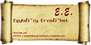 Egyházy Erzsébet névjegykártya