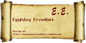 Egyházy Erzsébet névjegykártya