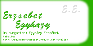 erzsebet egyhazy business card