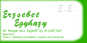 erzsebet egyhazy business card